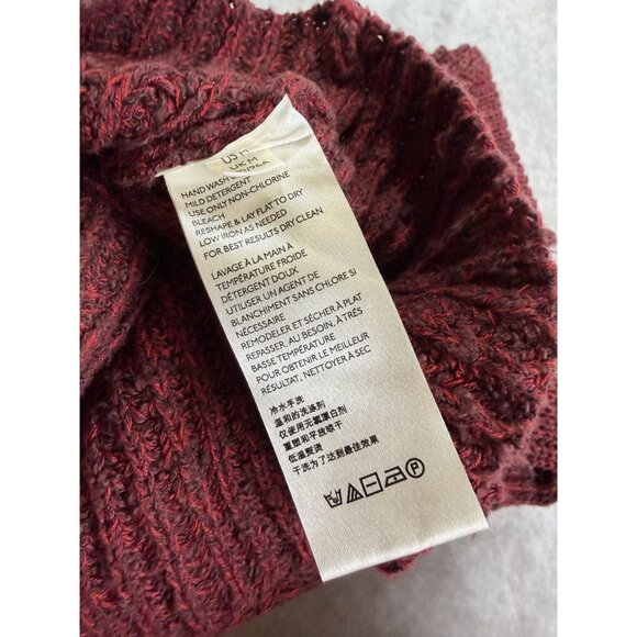 Free People Burgundy Knit Sleeveless Tiered Midi Dress M - Picture 5 of 8